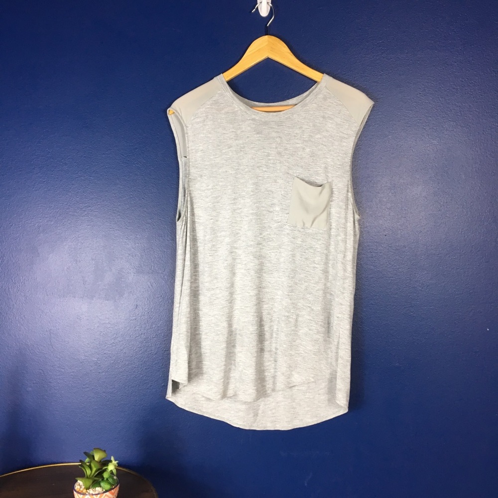 Ann Taylor Loft Grey Tank w/  Pocket